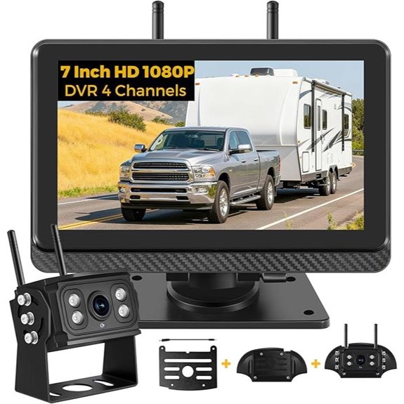 Wireless Backup Camera System with 7 HD Monitor
