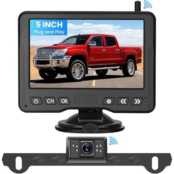 Wireless Car Backup Camera with 5 HD Monitor