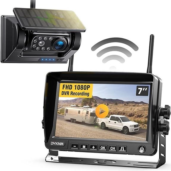 Magnetic Solar Wireless Backup Camera System with Monitor