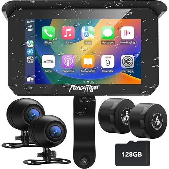 Wireless Motorcycle Carplay Touch Screen with GPS