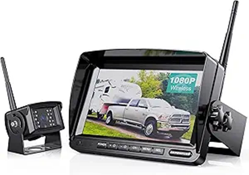 Wireless Backup Camera System with 7” LCD Monitor