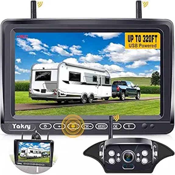 Wireless RV Backup Camera with 7-Inch Touch Monitor