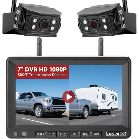 Wireless RV Backup Camera with HD Monitor and Night Vision