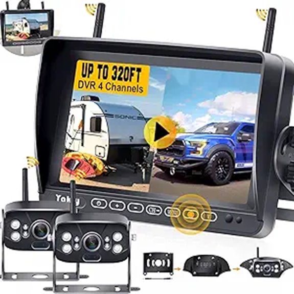 Wireless RV Backup Camera System with 2 Cameras