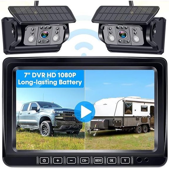 Wireless RV Backup Camera with Monitor and 4 Channels