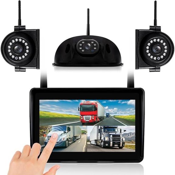 Wireless RV Backup System with 3 Cameras and Touch Screen