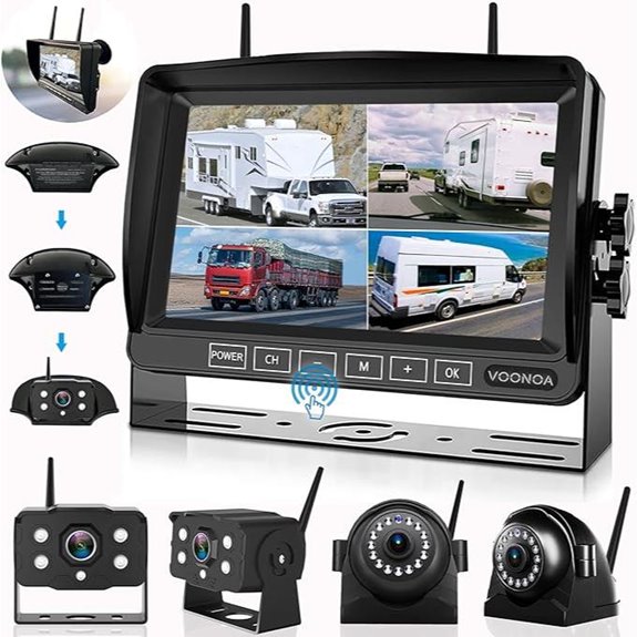 Wireless RV Camera System with Night Vision and Monitor