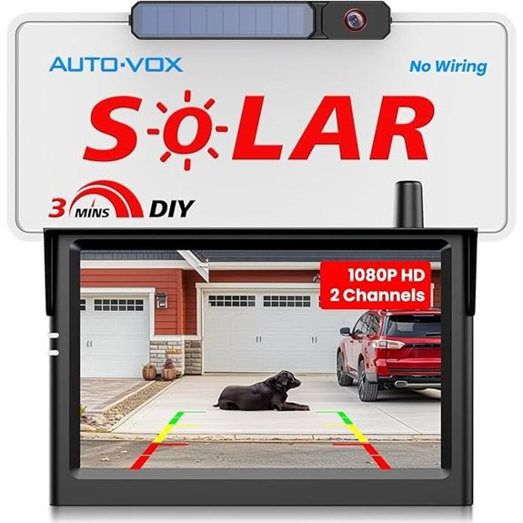 AUTO-VOX Solar Wireless Backup Camera System