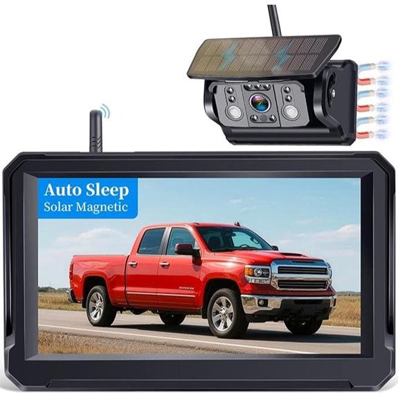 Wireless Backup Camera with Solar Power and Night Vision