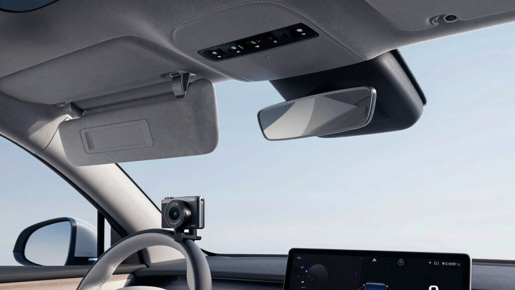 camera placement for visor clearance