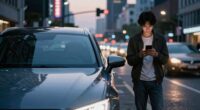 cautionary posting while driving