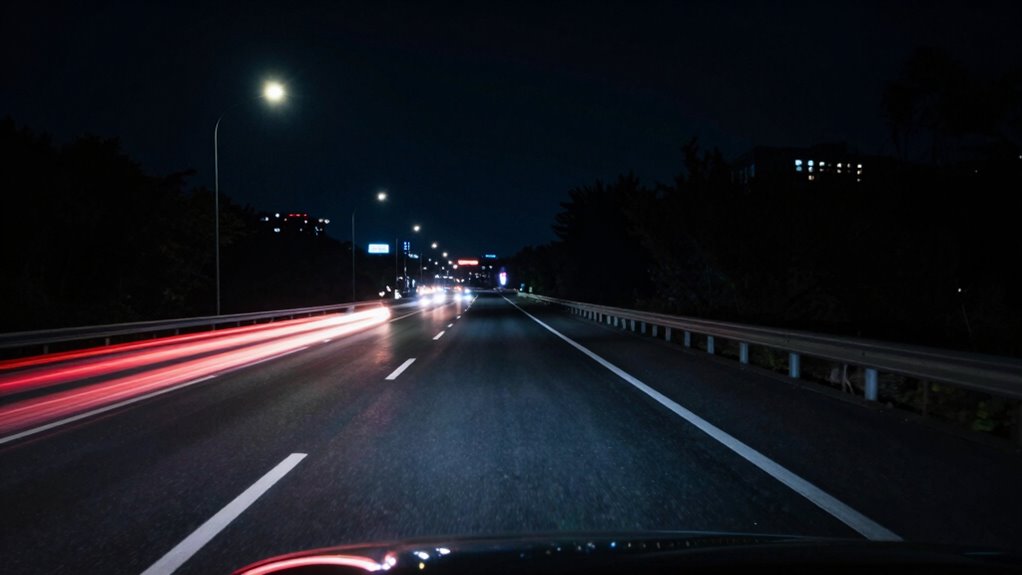 night driving footage safety