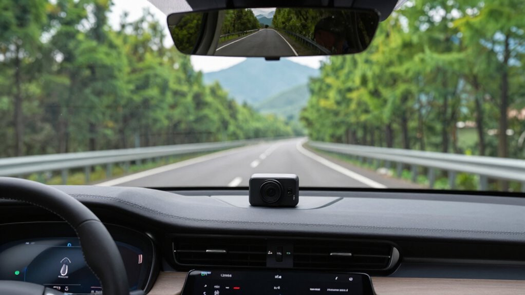 off center dash cam placement