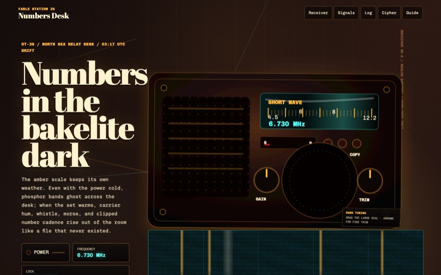 Station 36 — Shortwave Numbers Listening Post