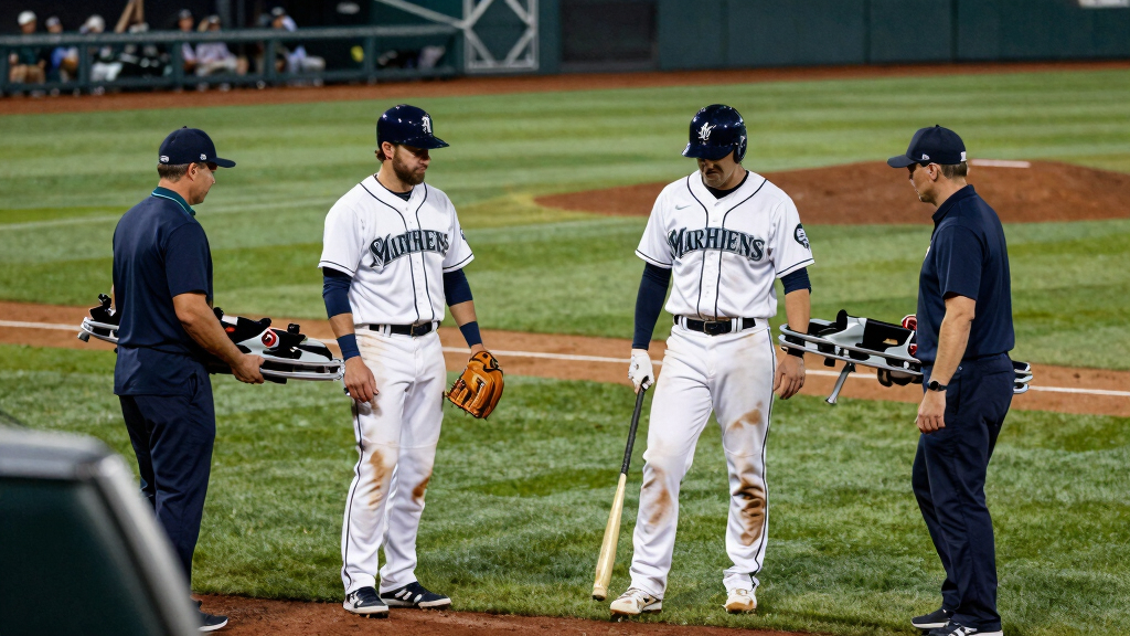Two Mariners outfielders exit game with injuries