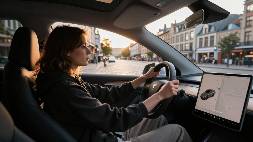 This Tesla FSD Ride Through Brussels Went Well. Mostly