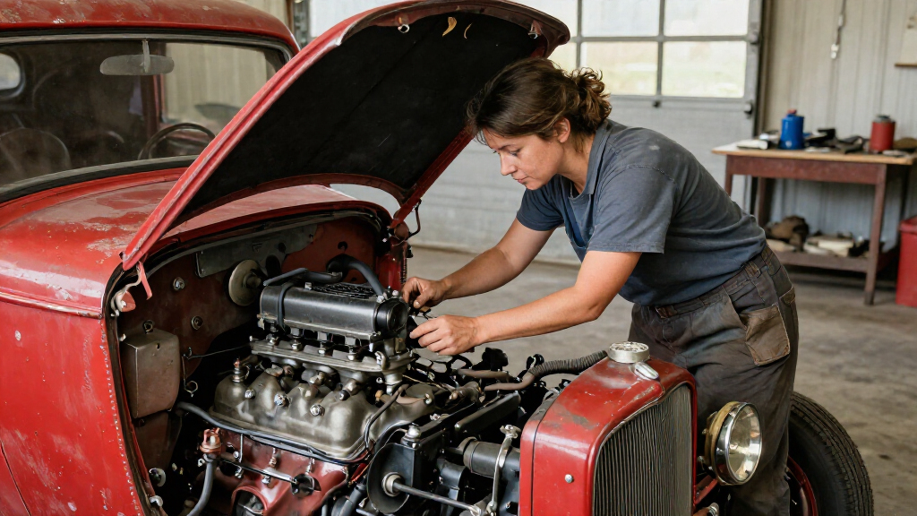 This Hot Rod Ford Sat For 10 Years. A Lawnmower Carburetor Got The V8 Running Again