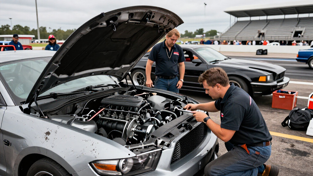 Wrench Left In Mustang’s Engine Bay Causes 200-MPH Drag Racing Crash